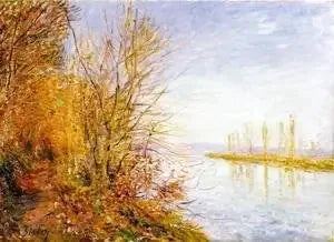 Byvägen vid Roches-Courtaut-skogen, St Martin-sommar - Alfred Sisley