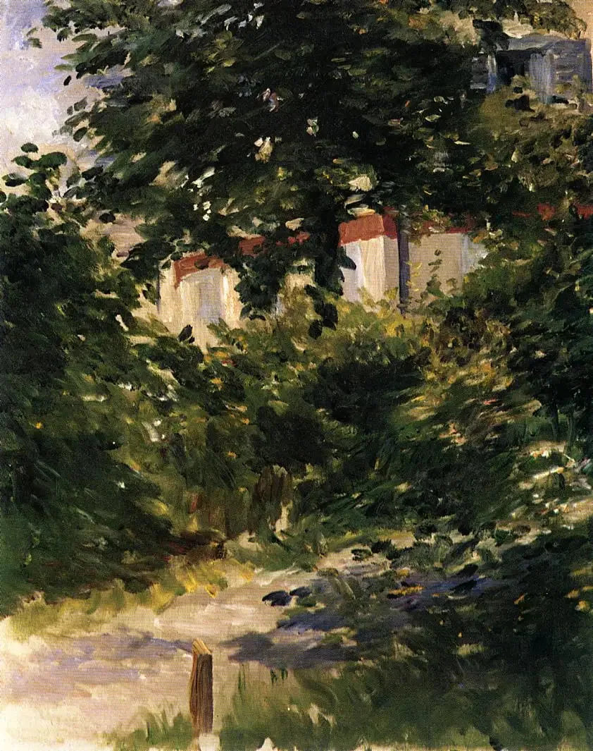 Trädgårdsgång i Rueil - Édouard Manet