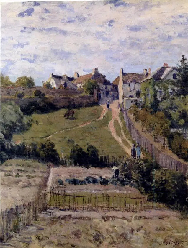 Uppförsbacke. En del av byn Andrésy - Alfred Sisley