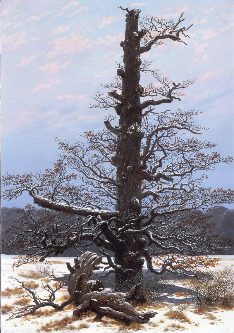 Ek under snön - Caspar David Friedrich