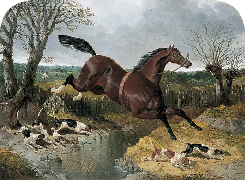 Alezansk springhäst med beagles - John Frederick Herring, Sr.