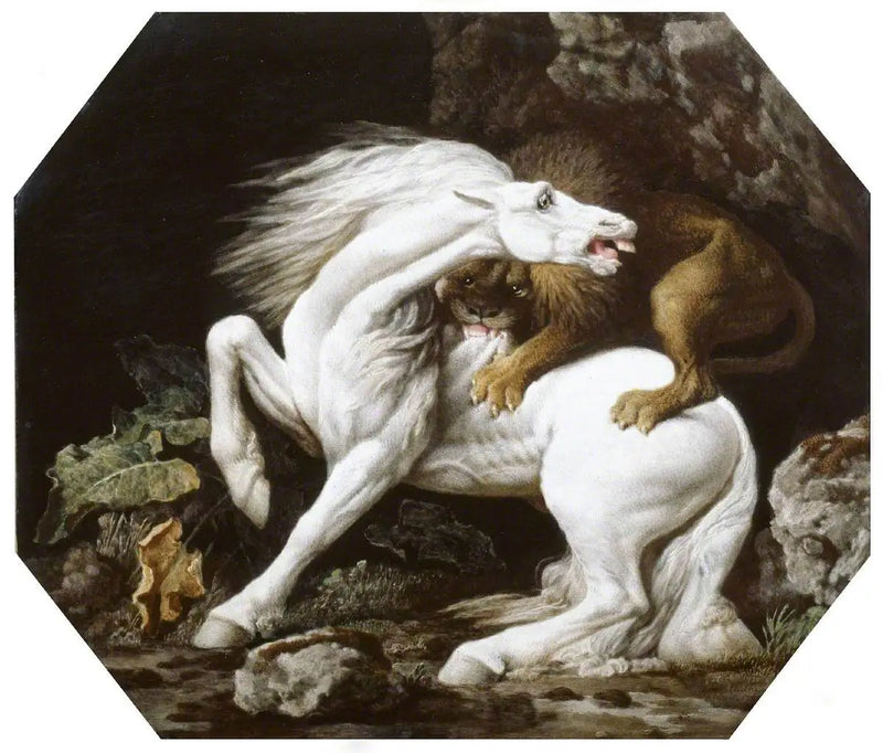 Häst attackerad av ett lejon - George Stubbs