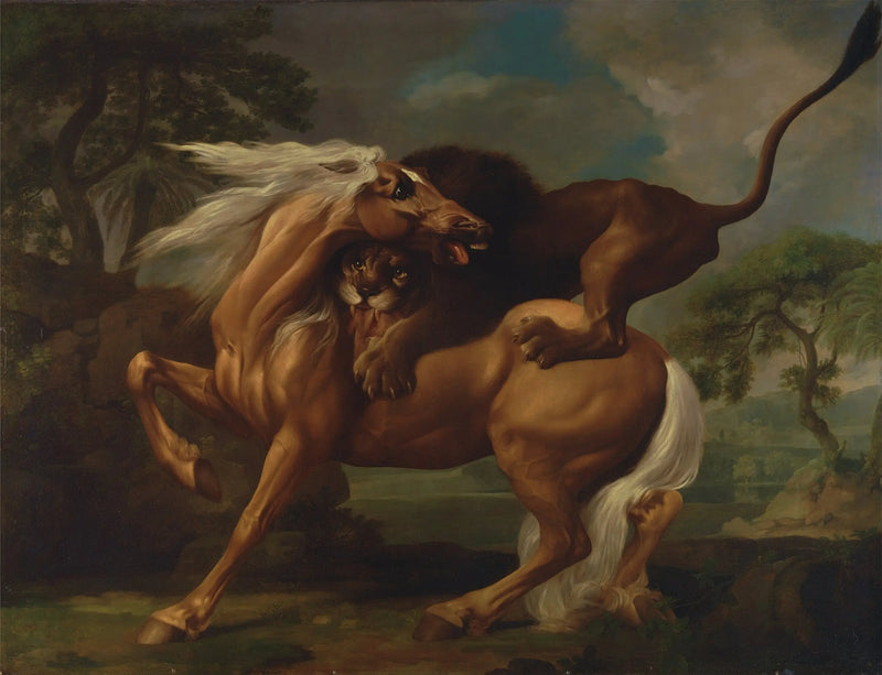 Häst attackerad av ett lejon - George Stubbs