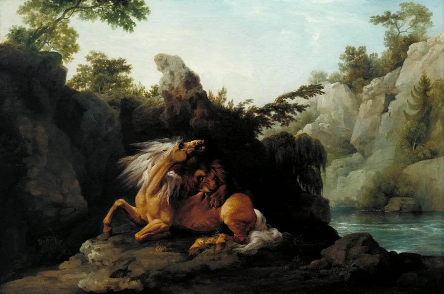 Häst som äts av ett lejon - George Stubbs