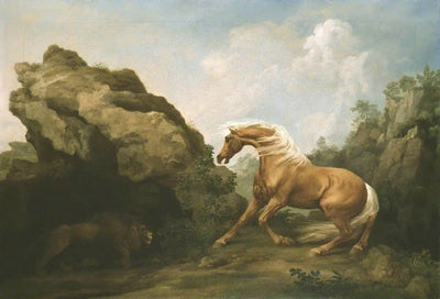 Cheval effrayé par un lion - George Stubbs - Alpha Reproduction