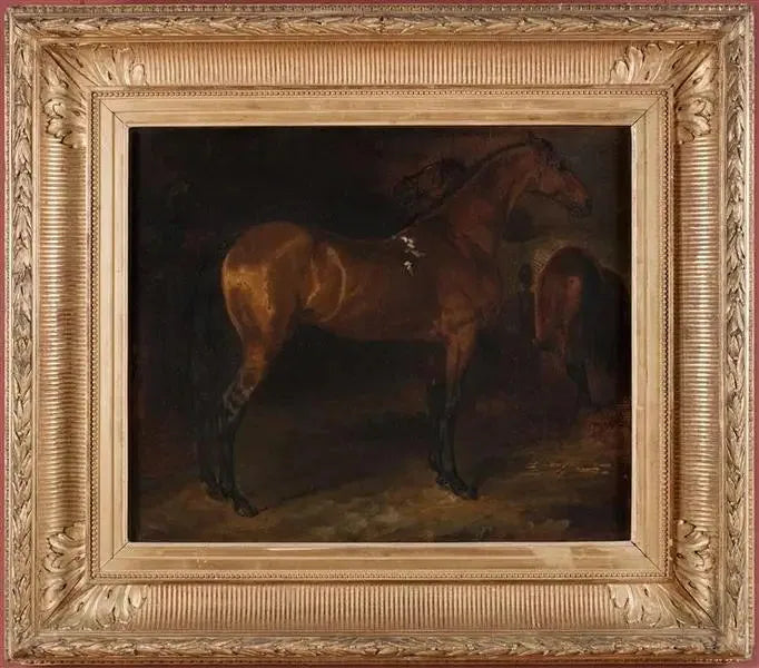 Spansk häst i ett stall - Théodore Géricault