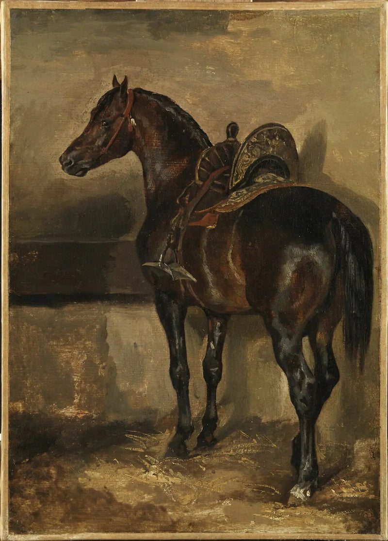 Turkisk häst i ett stall - Théodore Géricault