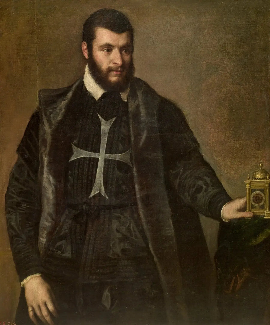 Riddare med ett klocka - Titian