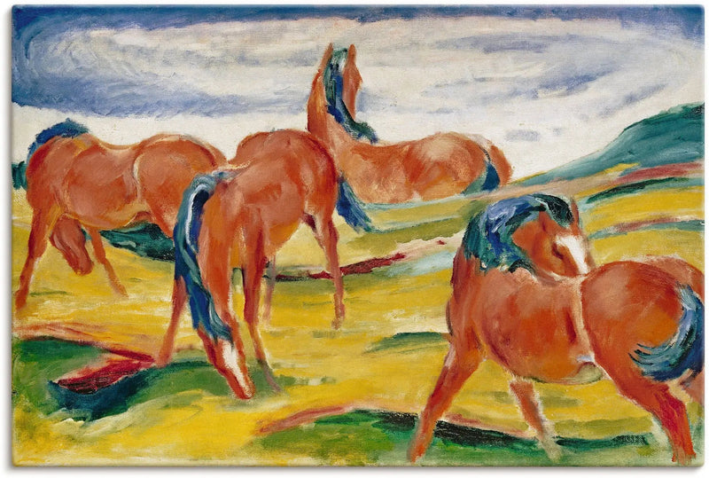 Hästar på bete III - Franz Marc
