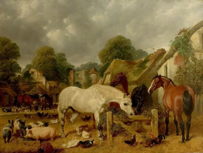 Hästar i en hage - John Frederick Herring, Sr.