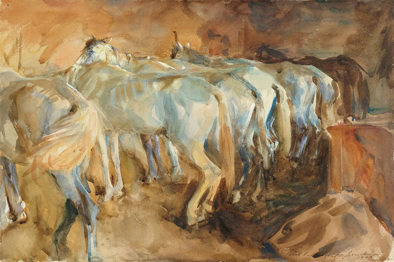 Buss hästar i Jerusalem - John Singer Sargent