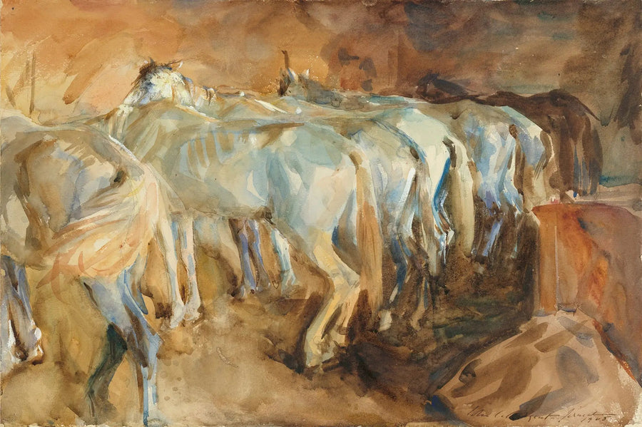 Buss hästar i Jerusalem - John Singer Sargent