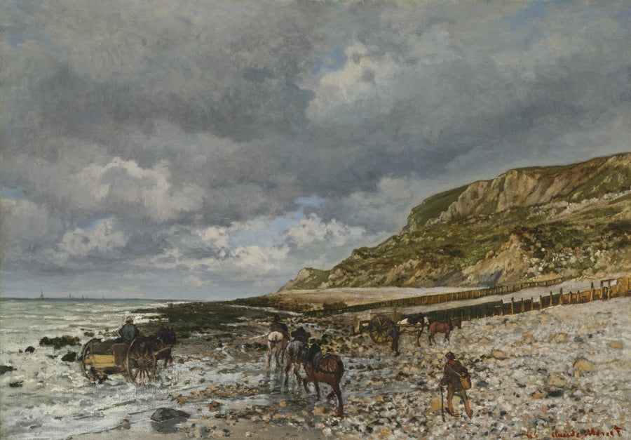 Hästar i spetsen av Hève W40 - Claude Monet
