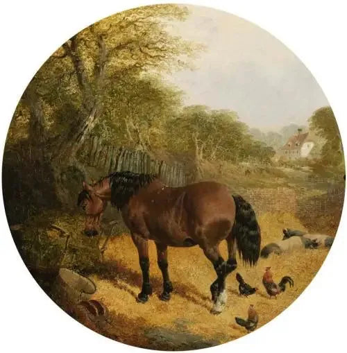 Chevaux, porcs et volailles - John Frederick Herring, Sr. image 1 reproduction réalisée par Alpha Reproduction