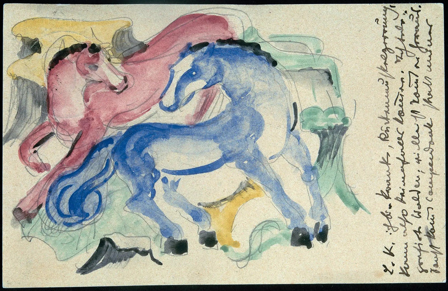 Röda och blå hästar - Franz Marc