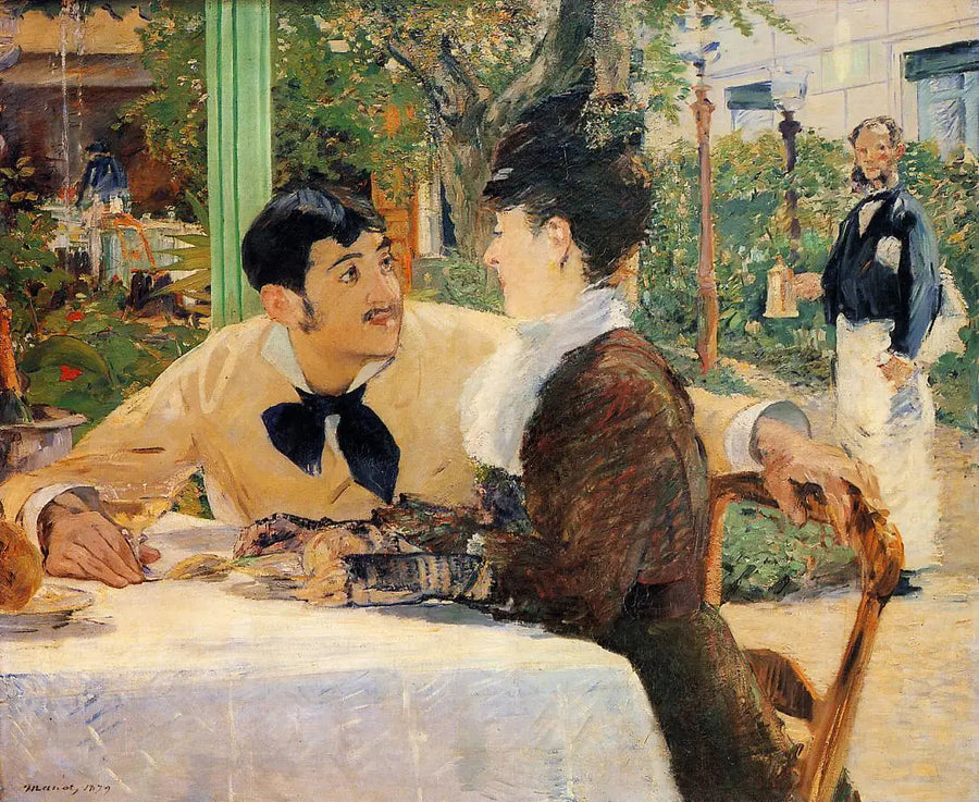 Hos far Lathuille, utomhus - Édouard Manet