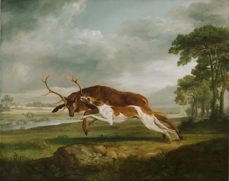 Hund som jagar en hjort - George Stubbs