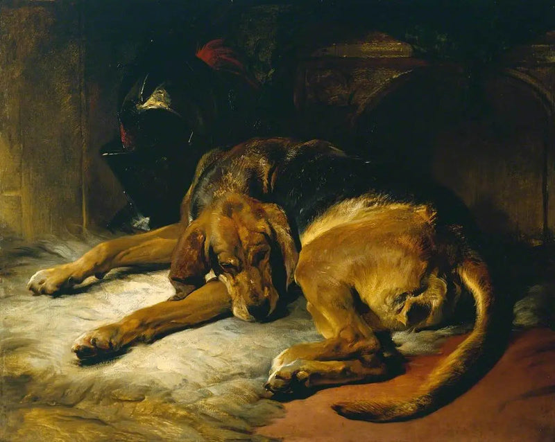 Sovande jakthund - Edwin Henry Landseer