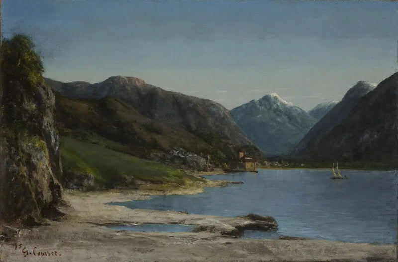 Chillon, sett på avstånd - Gustave Courbet