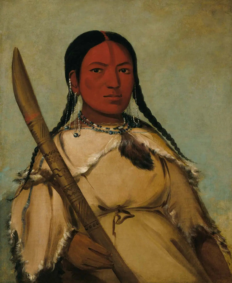 Chin-cha-pee, brännande insekten som kryper, kvinna med duvhuvud - George Catlin
