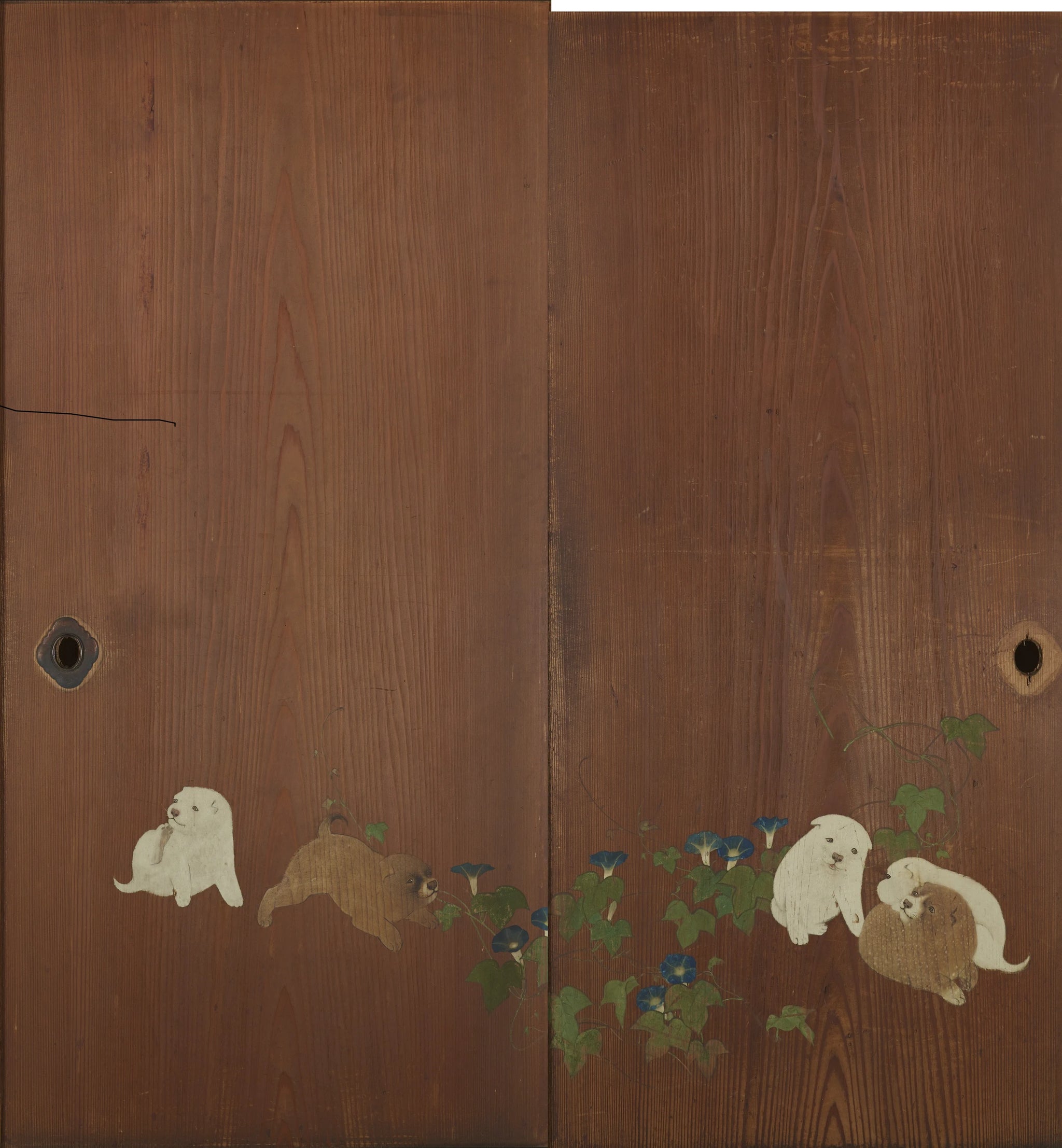 Chiots et volubilis, Maruyama Ōkyo, 1784
