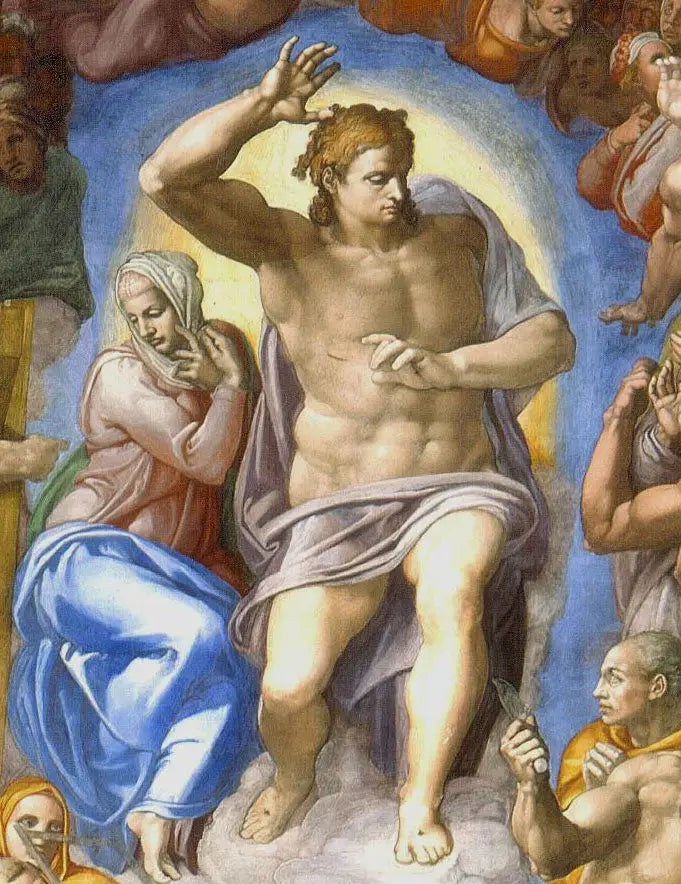 Kristus, detalj av Domedagen - Michelangelo