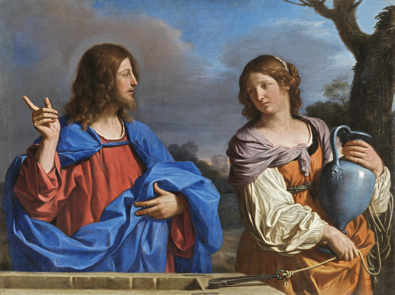 Christus och den samaritiska kvinnan - Guercino