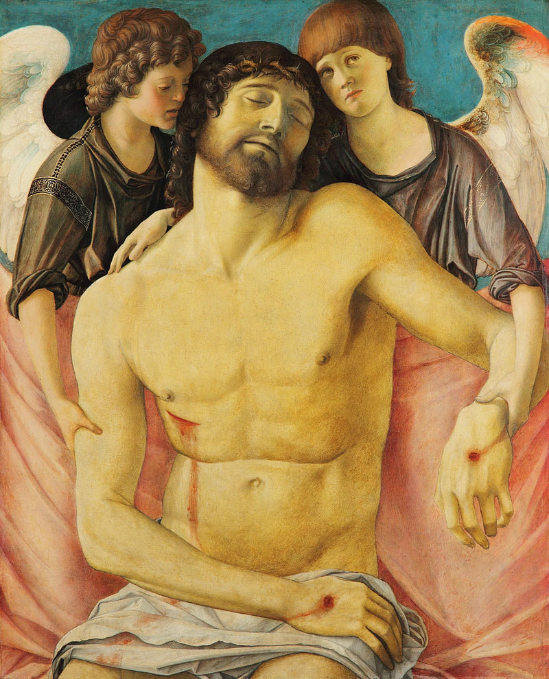 Kristus på korset stödd av två änglar - Giovanni Bellini