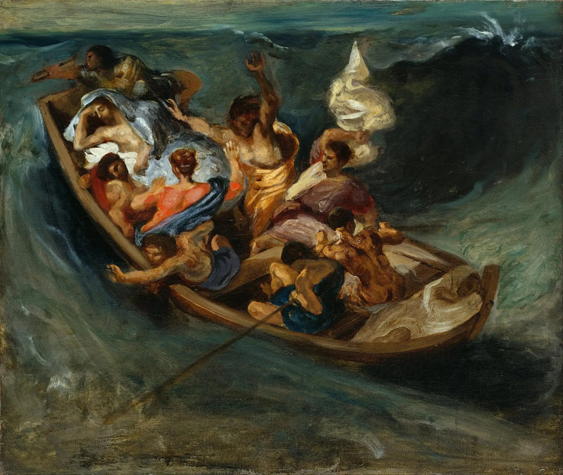 Kristus på Galiléens hav - Eugène Delacroix