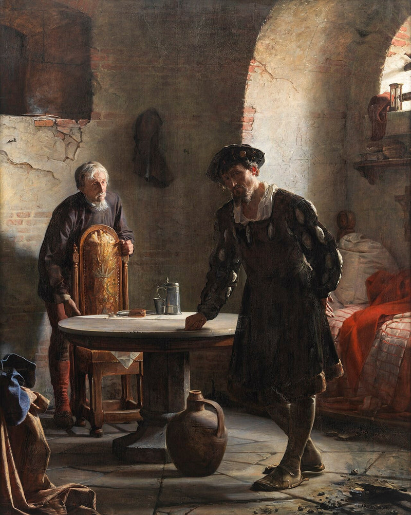 Christian II i fängelse på Sønderborg slott - Carl Heinrich Bloch