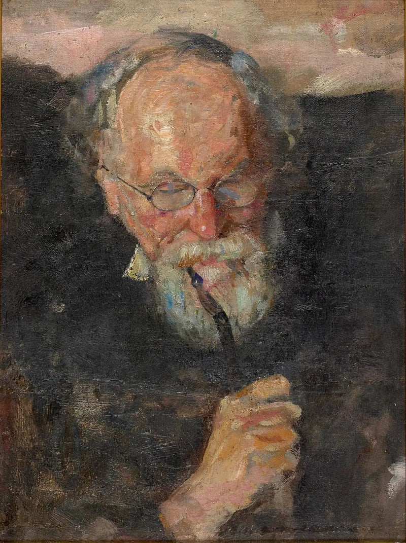 Christian Munch med pipa - Edvard Munch