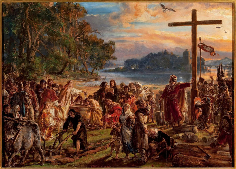 Kristnandet av Polen 966 e.Kr. - Jan Matejko
