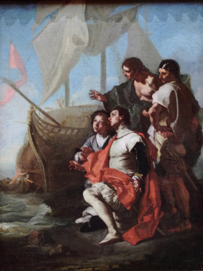 Christophe Colomb anländer till Amerika - Francesco Solimena