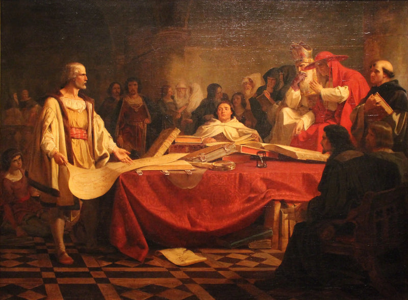 Christofer Columbus framför rådet i Salamanca - Emanuel Leutze