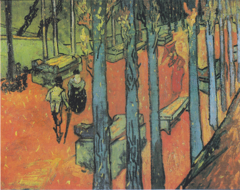 Les Alyscamps: Höstlöv som faller - Vincent van Gogh