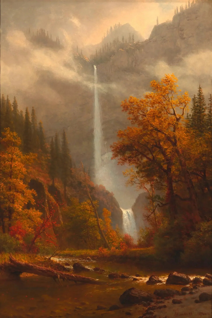 Fallen av Multnomah - Albert Bierstadt