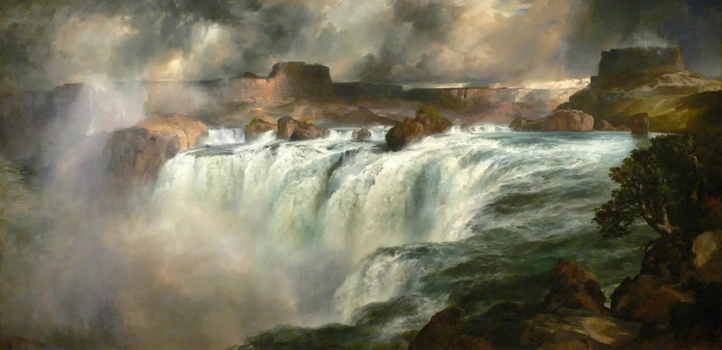 Shoshone-fallen vid Snakefloden - Thomas Moran