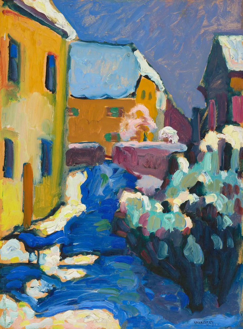 Krematorium och prästgård i Kochel - Vassily Kandinsky