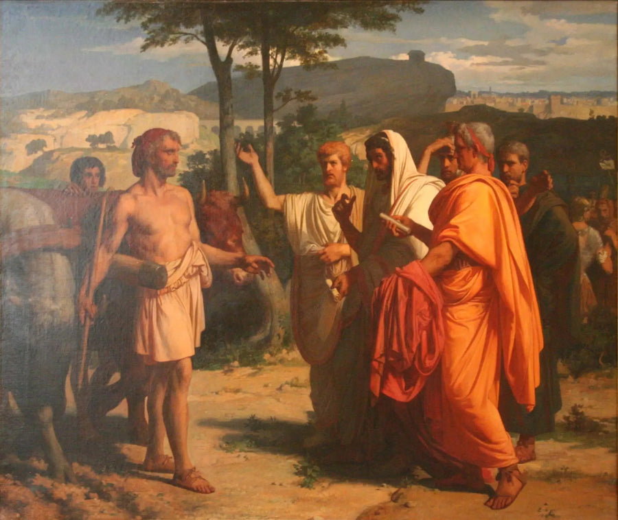 Cincinnatus som tar emot ambassadörerna som är ansvariga för att överlämna honom diktaturens insignier - Alexandre Cabanel