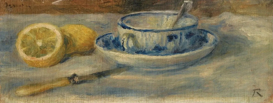 Citron och Blå Kopp - Fragment - Pierre-Auguste Renoir
