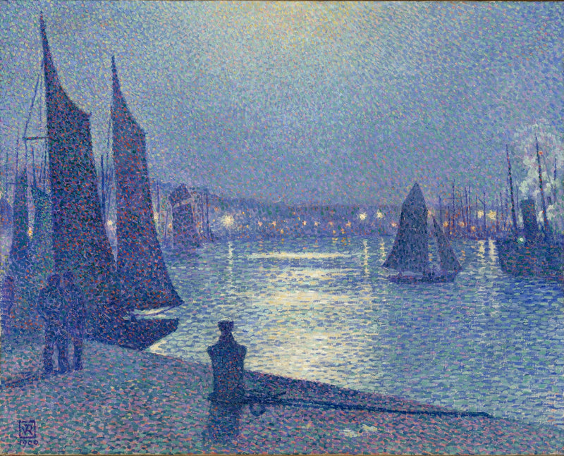 Clair de lune à Boulogne-sur-Mer - Théodore van Rysselberghe