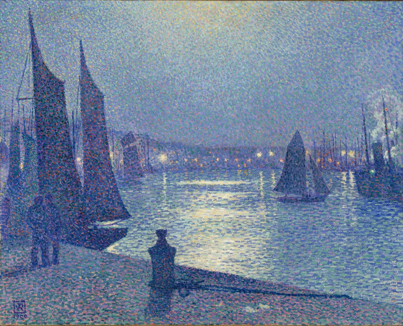 Clair de lune à Boulogne-sur-Mer - Théodore van Rysselberghe