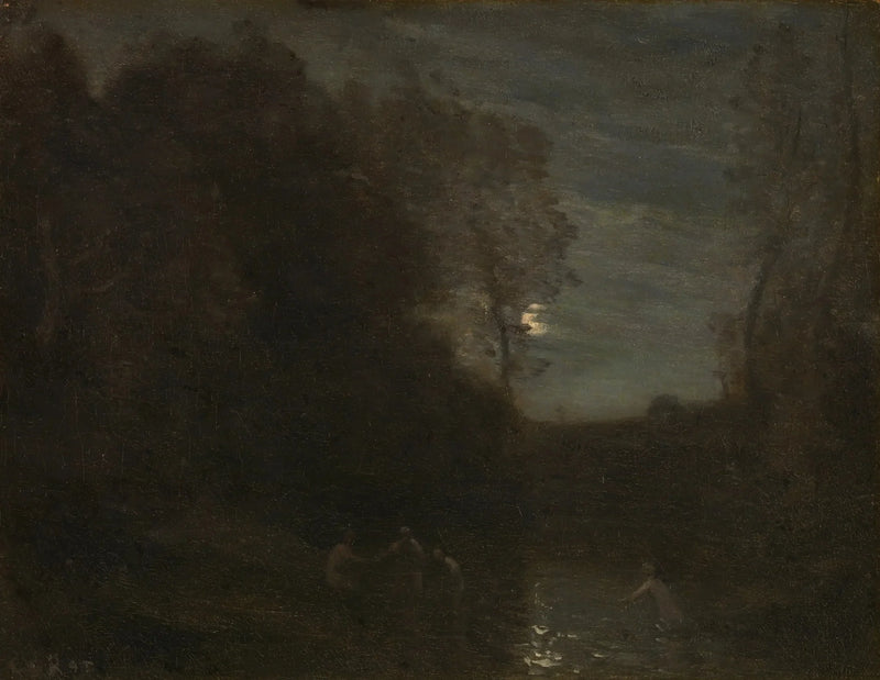 Månsken - Jean-Baptiste Camille Corot