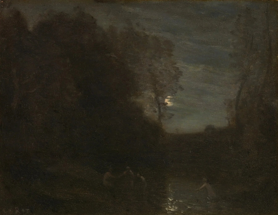 Månsken - Jean-Baptiste Camille Corot
