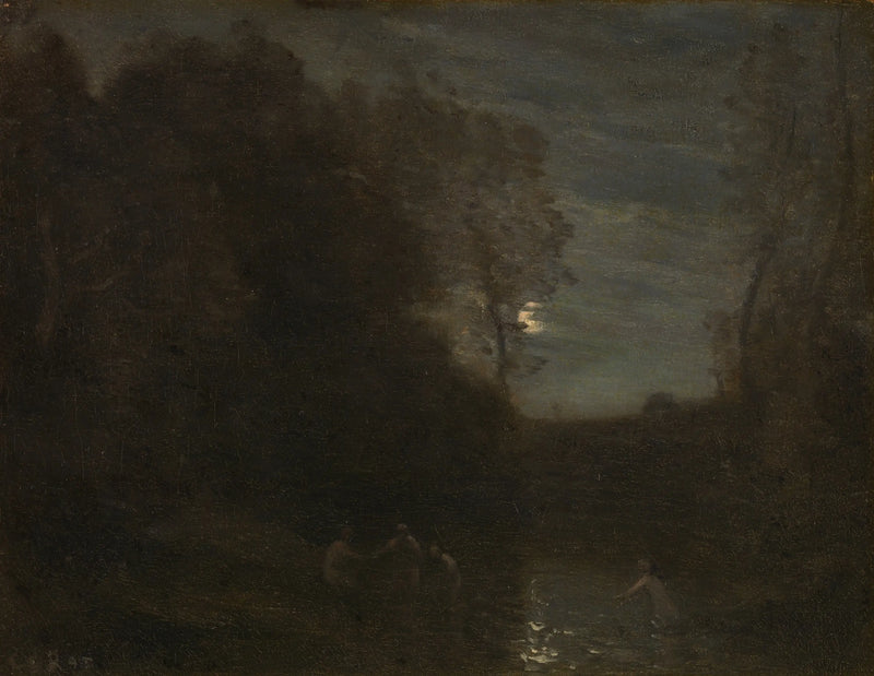 Månsken - Jean-Baptiste Camille Corot