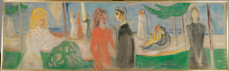 Månsken över stranden - Edvard Munch