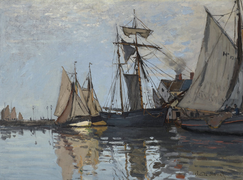Båtar i hamnen i Honfleur - Claude Monet