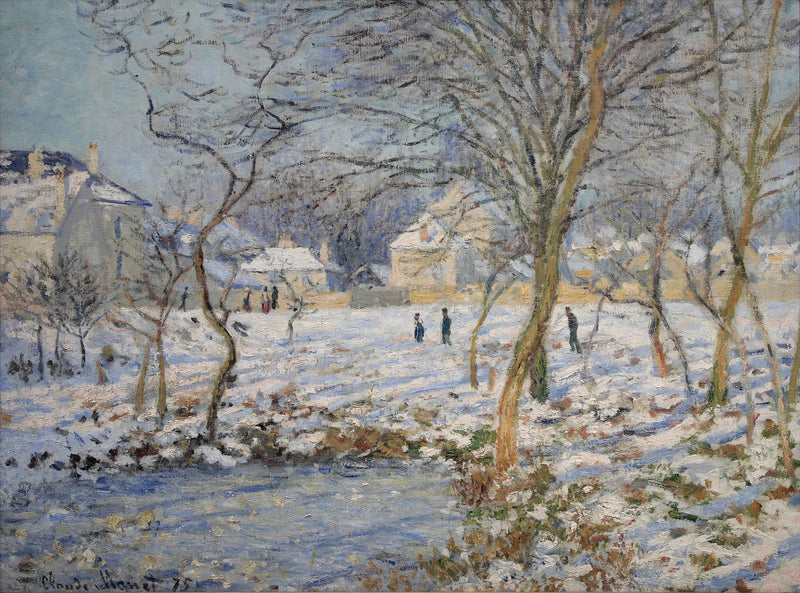 Sjön, snöeffekten - Claude Monet