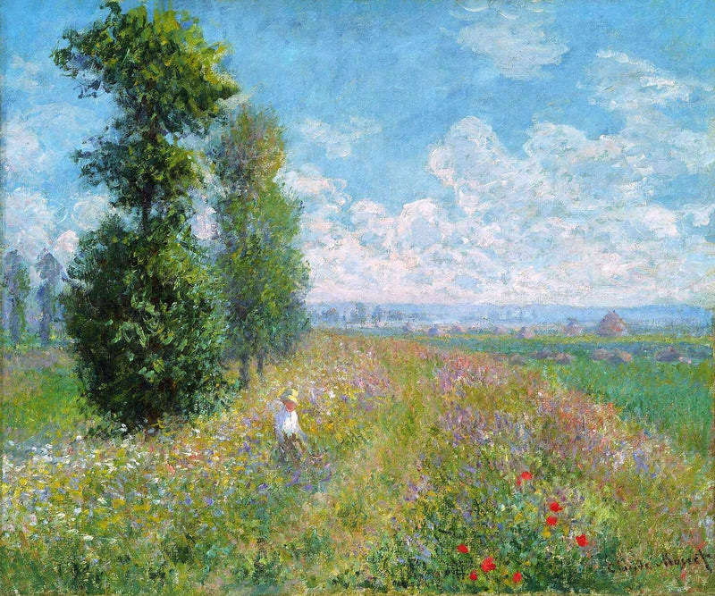 Äng med poppel W378 - Claude Monet