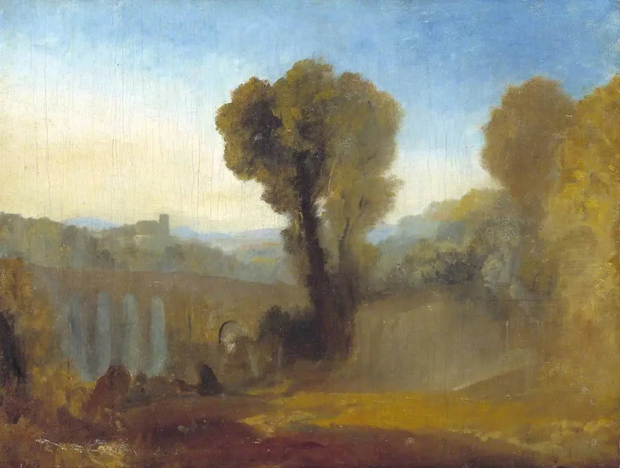 Claudian komposition, möjligen Arcueil vid gryningen (tidigare med titeln 'Ariccia (?): Solnedgång') - J. M. W. Turner